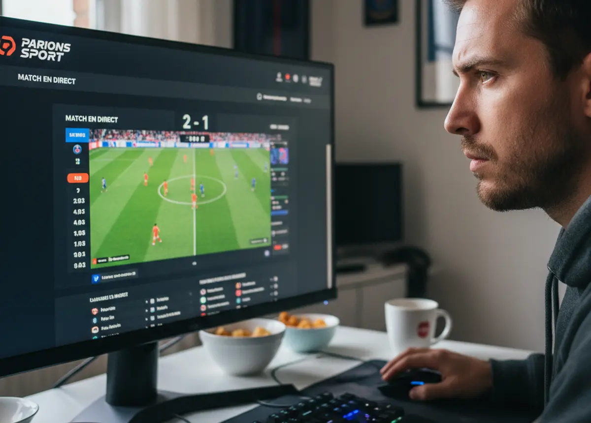 Parions sport plein écran match en direct de foot